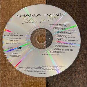 Shania Twain "Come On Over" CD